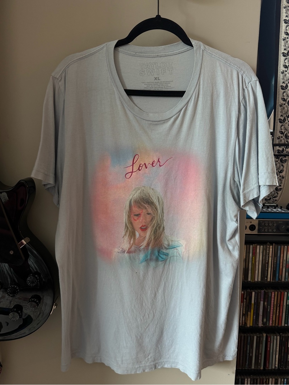 Taylor Swift Pastel Pink & Blue 'Lover' Album Cover T Shirt